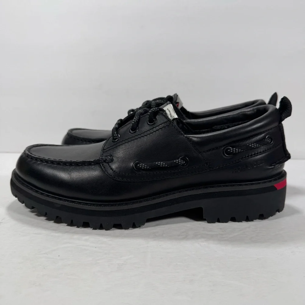 Herschel Supply Co Authentic Original 3-Eye Waterproof Black Boat Shoe Men 7.5